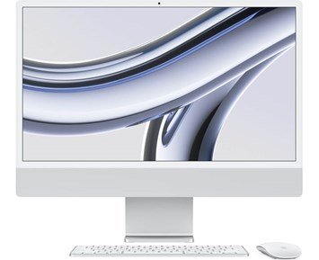 Apple-24-inch iMac - Retina 4,5K display, M3 chip 8‐core CPU 10‐core GPU, 8GB RAM, 512GB SSD - Silver-iMac. Verdens beste alt-i-ett-maskin.-Stationary