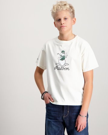 Malbon YOUTH BRUMAL BUCKETS TEE Beige T-skjorter Gutt - Kids Brand Store