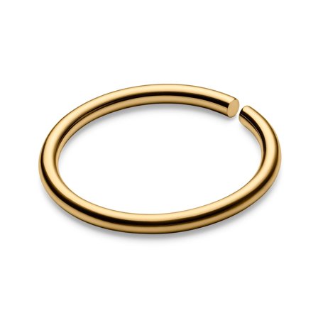 Piercing Aro Sem Fim em Titânio Dourado de 6 mm para homens - Piercings para orelha