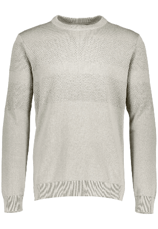 Lindbergh Purl knit o-neck jumper Överdelar Herr Grå M