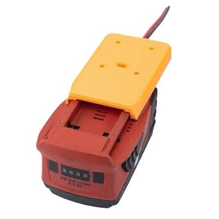 Adapter Kompatibel med HILTI 22V B22 CPC Batteridock Strømstik Robotik 14AWG (Batteri ikke inkluderet) - Perfekt
