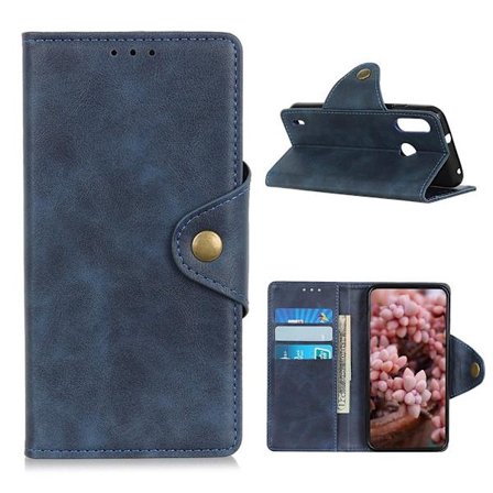 Alpha läder Motorola Moto E7 Power fodral - Blå