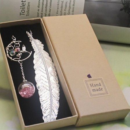 Bokmärken Fjäder Bokmärken SILVER-01 SILVER-01