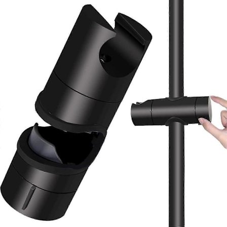 Sort Brusehoved til Brusearmatur 18-25 mm Solid ABS Fortykket og Opgraderet Version Brusehovedholder, Mat Sort [jkw]