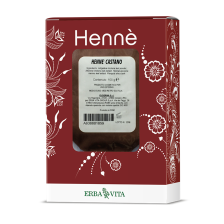 Henne Colorante Capelli Castano 100g