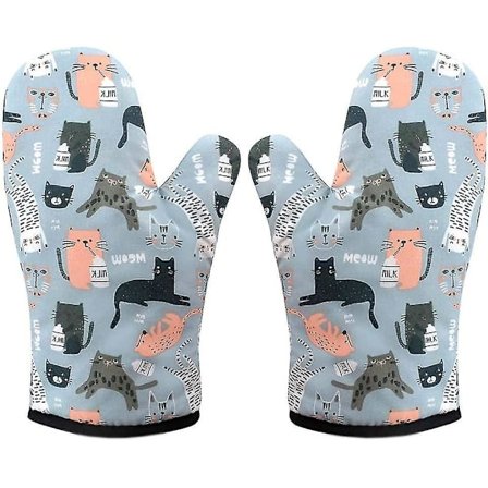 Ovnluffer, Varmebestandige Ovnluffer, 1 Par Varmebestandige Ovn Handsker Til Grillning