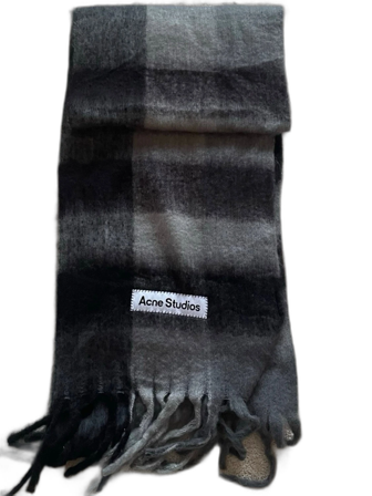Gråsvart rutig halsduk Acne Studios