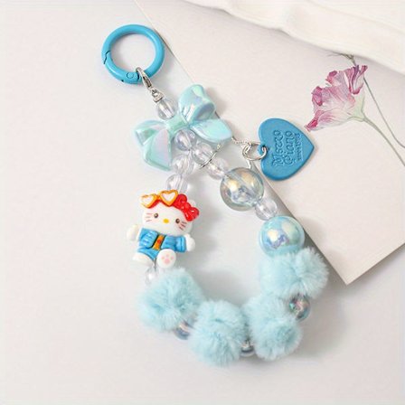 2D Flad, Tegneserie Håndlavet Perlebesat Telefon Charm Taske Tilbehør til Piger