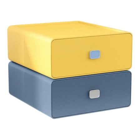 Farverig Bordopbevaringsboks Stabelbar Skuffe Organizer Bord Kontorhylder Skabsreol Kabinet D