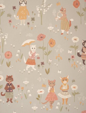 Wallpaper Catwalk Dusty Blue Home Kids Decor Wallpapers Blue Majvillan