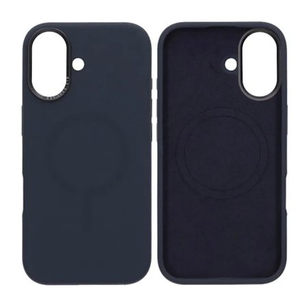 Mobilskal Silikon med Kamera Metallram för iPhone 17 - Blå