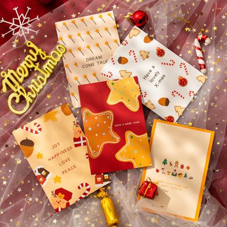 60 Julekort med Dekorative Mønstre - Postkortsett med Tegneseriefigurer, Søt Gave