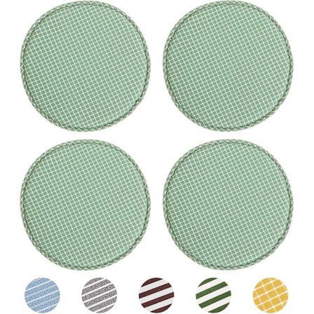 Rund Barpall Kudde Kök Matsal Sittdyna med remmar 4-pack Halkskyddad Hög Pall Stol Bistro Bar Sits 13 tum