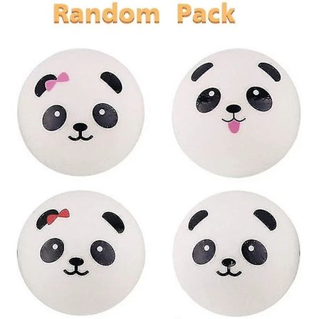 4 stk. Squishy Panda Boller Pakke Med Telefonstropper, Langsomt Stigende Squishies Panda Blød Og Duftende Klem Panda Bold Stress Relief Til Voksne Ba.