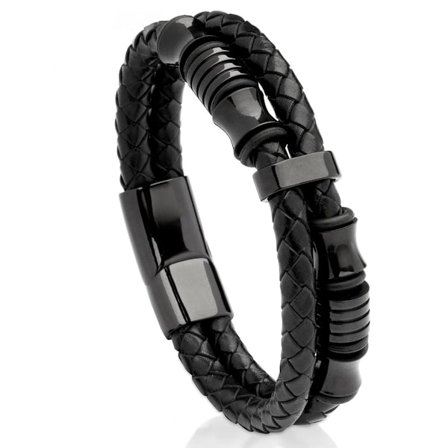 FUYOAL Til Min Søn Armbånd Gaver Søn Armbånd fra Mor Far Læderrem med Rustfrit Stål Magnetisk Lås Fødselsdag Dimission Julegaver til