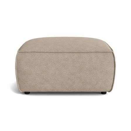 Aura Pouf Aragon Grau/Beige Modern Polsterhocker Sitzpouf 44,5cm Höhe komfortable Polsterung zeitloses Design gewebte Struktur für Wohnzimmer