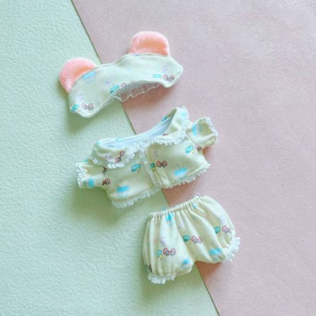 Dukke Underkjole Soveklær Frakk GUL Gul