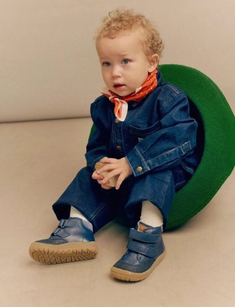 ANGULUS Boots - Flat - With Velcro - Navy - 21