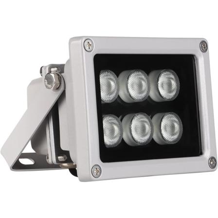 Infrarød belysning, 850nm 6 LED 90 graders vidvinkel IR belysning for nattsyn, vanntett LED infrarødt lys for IP-kamera, CCTV sikkerhetskamera