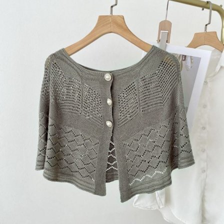 Strikket sjal korssjal 5 5