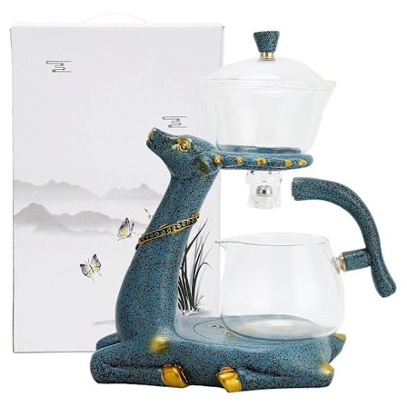 Magnetisk Tekande Høj Borosilikat Glas Kaffekande Med Hjortebeslag Til Hjemme Cafe Dekoration