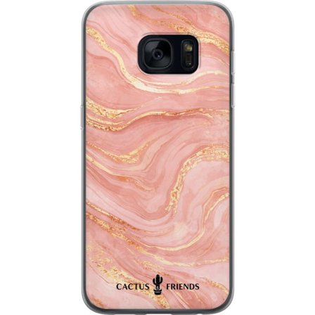 Yhteensopiva Puhelinkuori Samsung Samsung Galaxy S7 Cactus and Friends – RoseGoldFlow