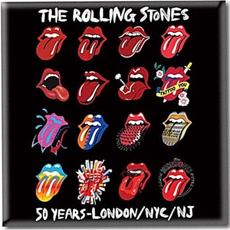 The Rolling Stones Evolution Logo Kylskåpsmagnet En Storlek Svart/
