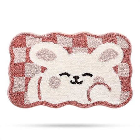 Badrumsmatta med djurmotiv, extra mjuk absorberande badrumsmatta, halkfri bekväm badmatta, matta för badkar, dusch, badrum