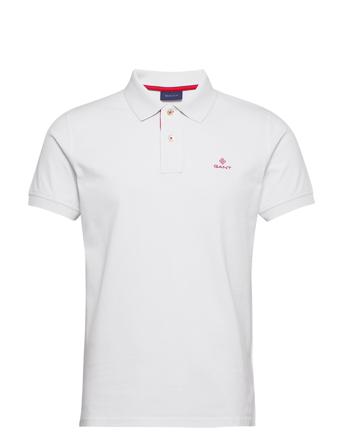 Contrast Collar Pique Ss Rugger Polos Short-sleeved Hvit GANT
