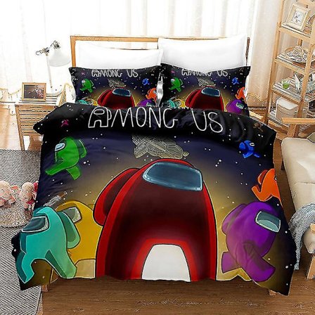 Au01 3d Printed Gama Among Us Sängkläder Set Cover Quilt Cover Örngott Enkel Dubbel Barn Julpresent