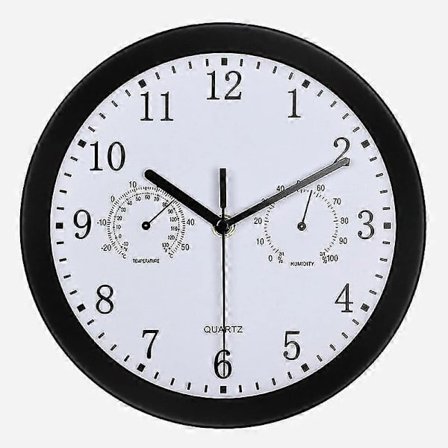 Outdoor Waterproof Wall Clock with Thermometer Hygrometer, 10 Inch Retro Metal Garden Decor for Patio