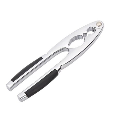 Metal Nøddeknækker - Valnøddeknækker Åbner med Gummigreb - Hea