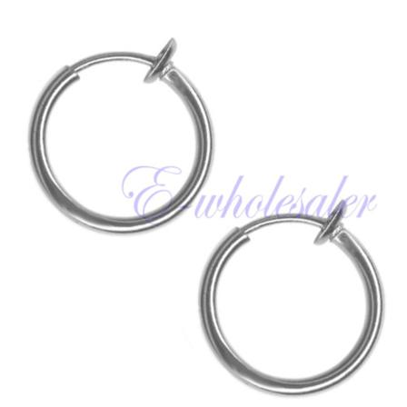 8 Clip On Fake Piercings Rings Ear Nose Lip Örhängen Smycken