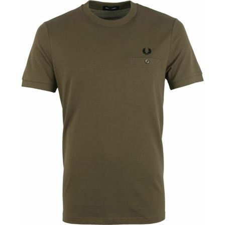 Fred Perry, T-Shirt M8531 Zielony, Mężczyzna, Rozmiar: S