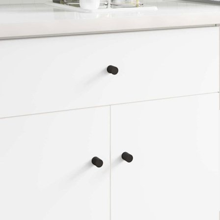 Möbelhandtag - möbelknopp Vidaxl Skåpluckor 12 pcs Svart M4 x 12 mm Järn