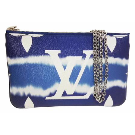 Louis Vuitton Vintage, Pre-owned Monogram Escale Double Zipper Pochette Bag Blauw, Dames, Maat:ONE Size