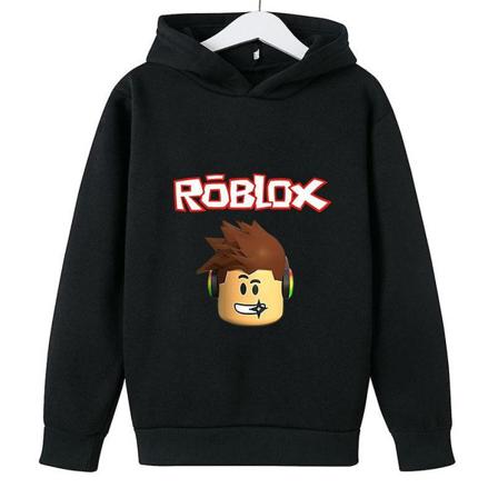 Teen Boys Girls Roblox -huppari pitkähihainen villapaita Black 7-8Years
