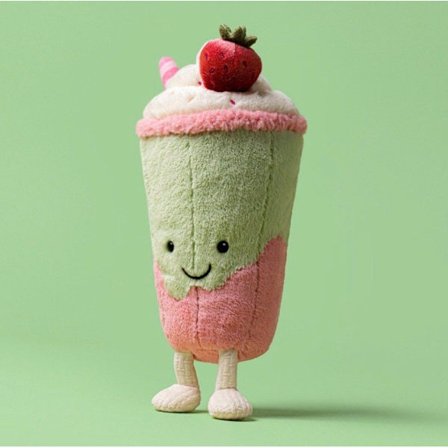 Jellycat Shanghai Eksklusiv Berrity Latte (Strawberry Matcha Latte)
