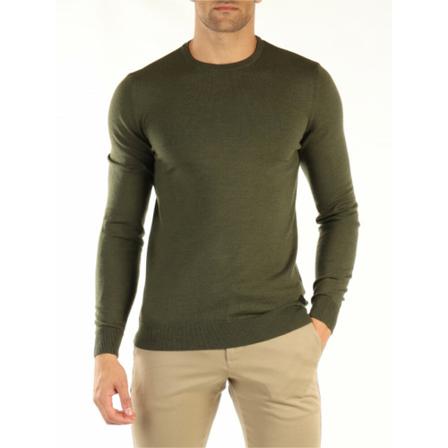 Replay Round-neck Strik Grøn, Herre Strik, Størrelse: XL