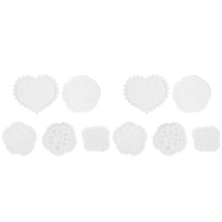 15 stk. Neglekunst 3D Silikon Udskæringsforme Silikon Negle Manicure DIY Forme 10 stk 6,8x6cm 10 pcs 6.8x6cm
