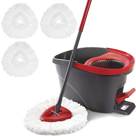 Mop-Hovederstatninger [3-pak] Mop-Efterfyldning Kompatibel Spin Mop - Mikrofiber, Dyb Rengøring, Maskinvaskbar, Nem Udskiftning