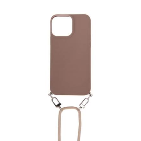 Cover til iPhone 13 Pro med nylonsnor og Eko Resin Chain Brun kastanj