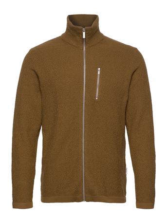Slhjosh Ls Knit Zip Cardigan W Brown Selected Homme