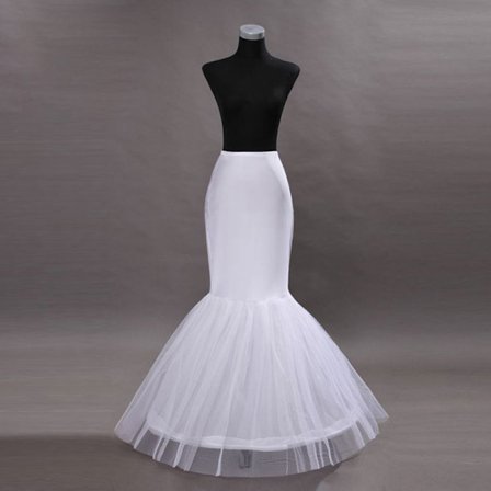 Petticoat for kvinner - Mermaid Petticoat, Fiskestjert Underskjørt, Gulvlang Trompet Crinoline