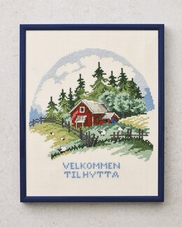 Stickpackung Bild Hütte