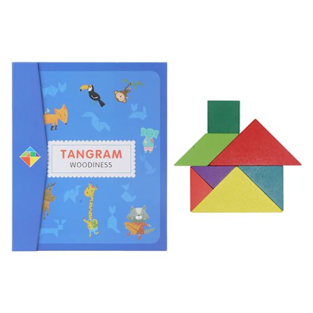 Tangram-lelut Magneettinen kirjanmerkki Muotoilu Kouluttava Geometrinen muoto Palapeli Puiset kuviopalikat setti lapsille