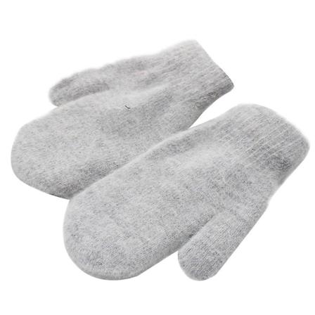 Naiset Tytöt Paksut Rukkaset Talvilämmittimet Neulotut Kokosormet Rukkaset Käsineet Light Grey