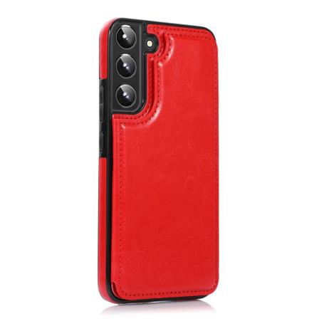 Stilrent Skal med Kortfack - Samsung Galaxy S22 Plus Röd