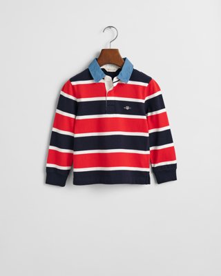 GANT - Stripete shield rugger for barn evening blue