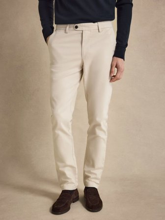 John Henric Men's Sand Chinos Slim Fit Size 34